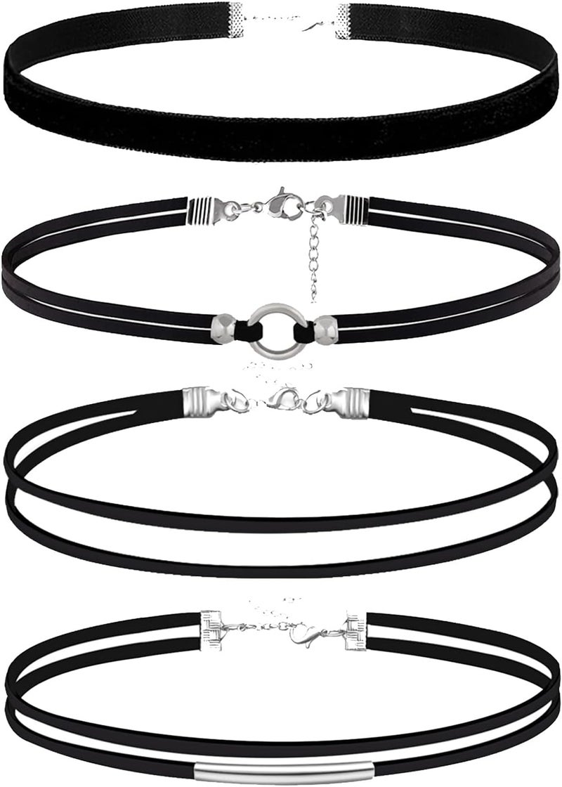 yfstyle Black Choker Necklaces Set: Adjustable Black Velvet Chokers for Women Gothic Accessories - Image 1